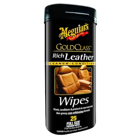Meguiars Clean and Condition, Guard Against UVA And UVB Sun Rays, 25 Full Size Wipes G10900
